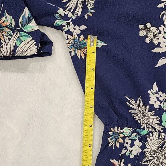 Lapis Dress Women's Dress Size M Floral Beautiful Blue / White Flowery Dress - Picture 5 of 8